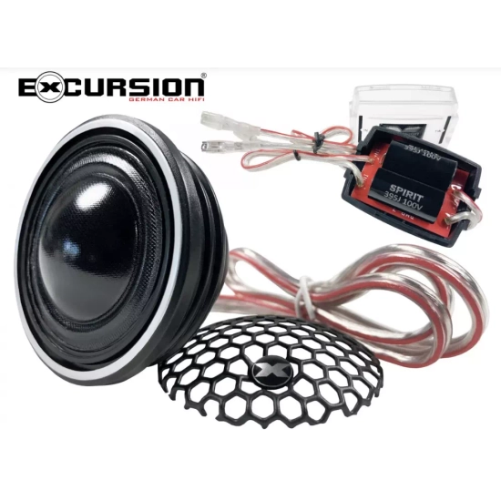 Excursion PX-1S  2 samochodowe głośniki wysokotonowe (tweetery) SQ, jedwabne kopułki 26mm - 4ohm, 100/200W, 94dB, 2.2-30kHz, zwrotnice HP, głębokość 2